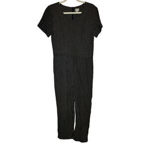 💥Mo:vint anthropologie abstract floral print jumpsuit size medium